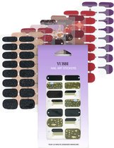 YUBBI Nail Art Nagel Stickers - Nail Wraps - Stencils - Zelfklevend - 10 Vellen - Assortiment