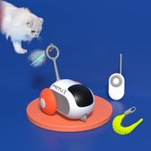 MetuX® - Interactief Auto Kattenspeeltjes - Zelfrijdende Auto voor Kat en Hond - Bestuurbare Auto voor kat - Huisdier Speelgoed Automatisch - Kat Speelgoed - Oplaadbare speeltje voor poesjes /Katten - Huisdierspeelgoed - Dierenspeelgoed - Oranje