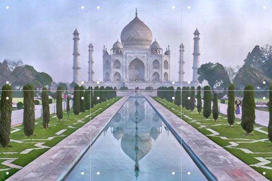 IXXI India Taj Mahal - Wanddecoratie - Schilderijen - 60 x 40 cm