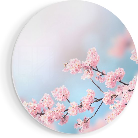Artaza Forex Muurcirkel Tijger In Het Bos - 60x60 cm - Wandbord - Wandcirkel - Rond