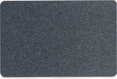 Zeller Placemats van vilt - 4x - donkergrijs - 45 x 30 cm - Rechthoekig - Borden onderleggers