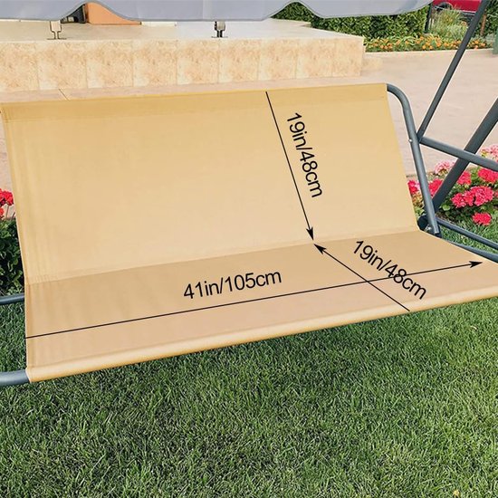 jackfru 900D Tuinstoelhoes voor schommelstoel, vervangende schommelstoelhoes voor schommelbank, stoelhoezen voor tuinschommel, afdekking voor tuinstoel, grijs 148 cm jackfru 900D Tuinstoelhoes voor schommelstoel, vervangende schommelstoelhoes voor schommelbank, stoelhoezen voor tuinschommel, afdekking voor tuinstoel, grijs 148 cm