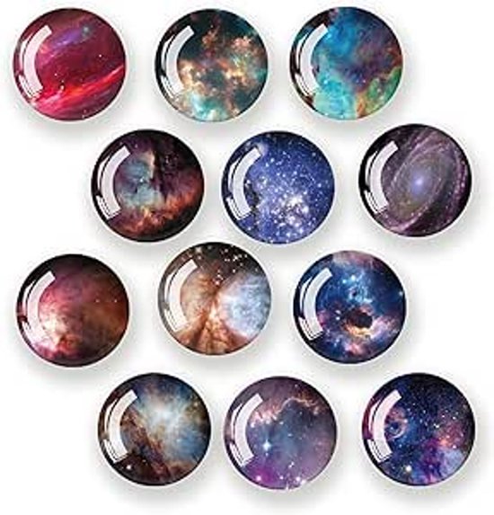 KHDULQ 12 stuks, magneten, koelkastmagneten, magneet, whiteboardmagneten, magneten voor whiteboard, golven, voor koelkasten, magneetborden, whiteboards, enz., 3D-magneten (rond/30 mm