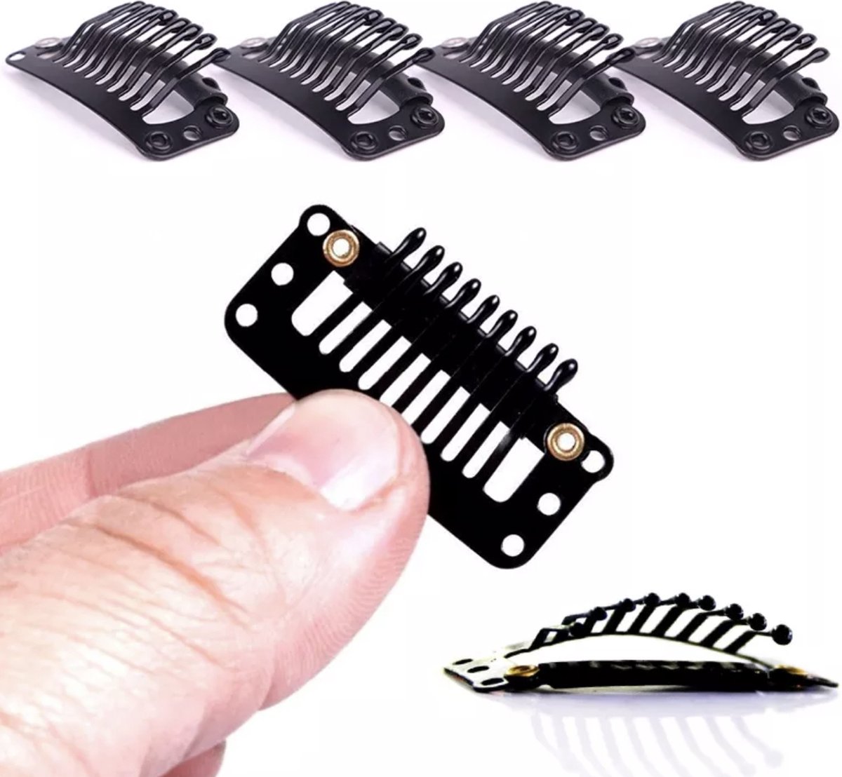 Hiden | Haar Extensions Clips - Hair Extensions Clip in - Haar clips - Pruik Clips | 10 stuks