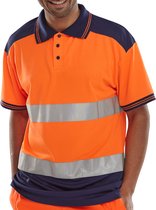 Beeswift BSEEN Polo Shirt - Oranje/Marineblauw - Maat XXL