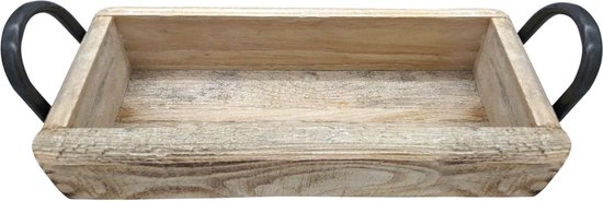Novaliv 3 x houten kist vintage wit 30 x 15 x 10 cm oude baksteenvorm