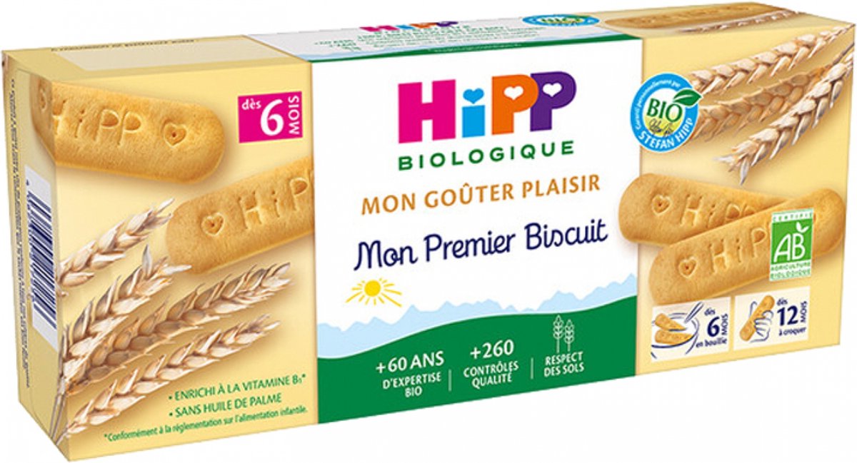 Goedkoopste HiPP Mon Goûter Plaisir Mon Premier Koekje Vanaf 6 Maanden Biologisch 180 g