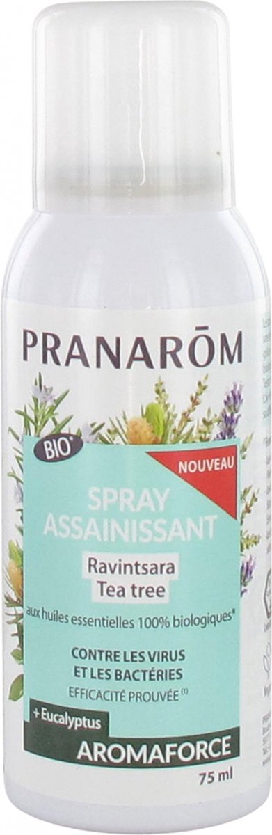 Goedkoopste Pranarôm Aromaforce Ontsmettingsspray Ravintsara Tea Tree Organic 75 ml