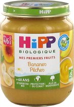HiPP My First Fruits Bananen Perziken Vanaf 4/6 Maanden Bio 125 g