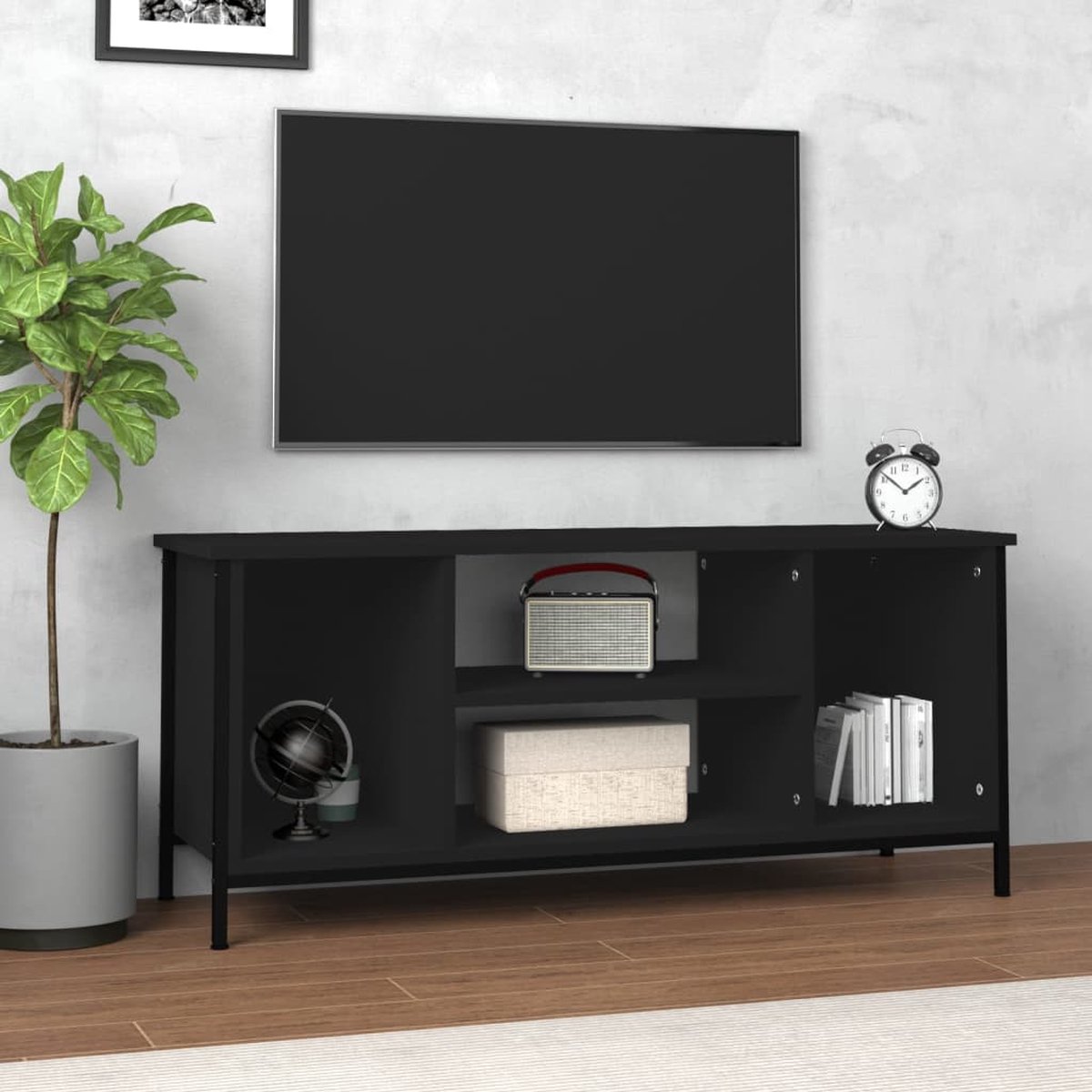 vidaXL Tv-meubel 100x35x45 cm bewerkt hout grijs sonoma eikenkleurig vidaXL Tv-meubel 100x35x45 cm bewerkt hout grijs sonoma eikenkleurig
