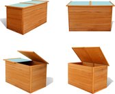 vidaXL Tuinbox 126x72x72 cm hout - Opbergkist - Opbergkisten - Opbergbox - Opbergboxen