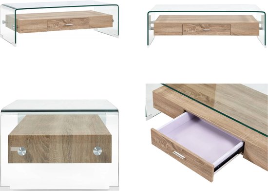 vidaXL 2-delige Salontafelset gehard glas wit, salontafel, bijzettafel, tafeltje, salontafels, bijzettafels, tafeltjes, bijzettafeltje