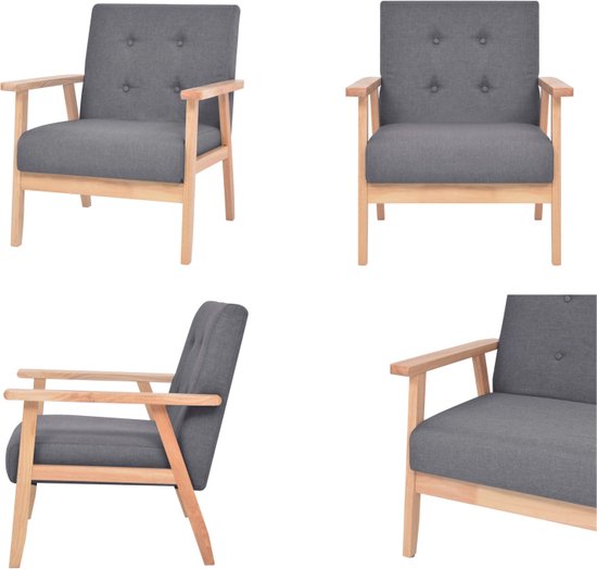 Fauteuil moderne Gris foncé 62x79x79 cm Velours SEF33244
