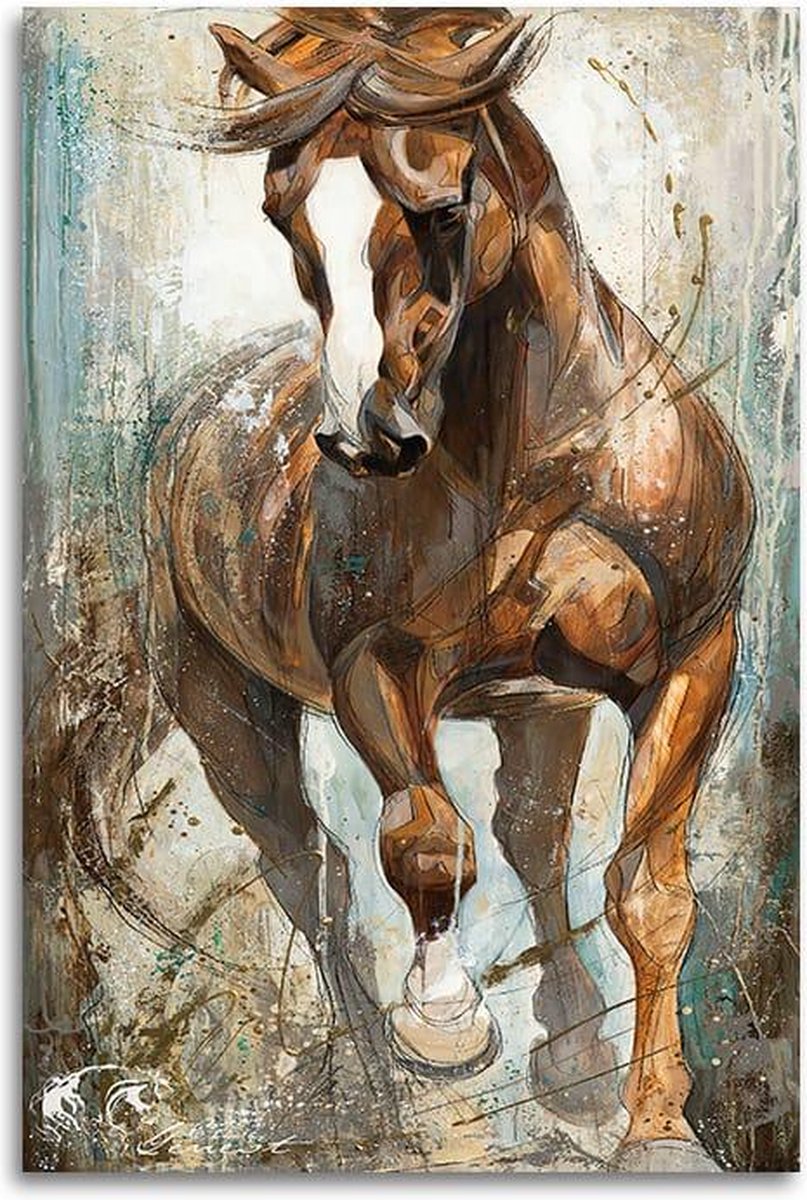 Equine Majesty Canvas schilderij met frame. Afmeting 60x90