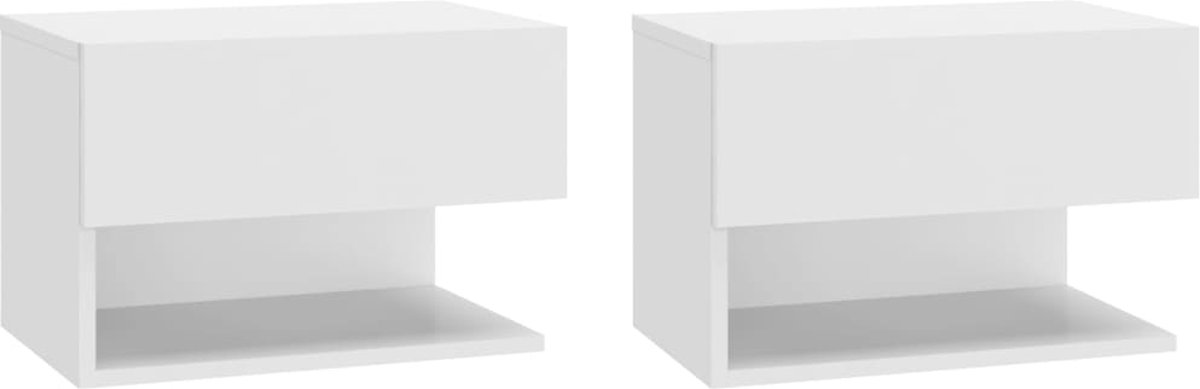 Nachtkastjes 2 st 30,5x30x30 cm spaanplaat wit