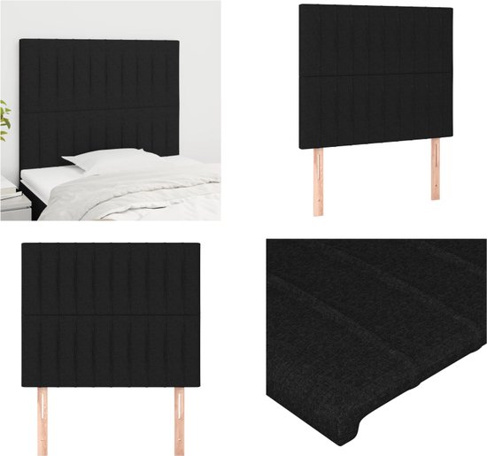 vidaXL Hoofdborden 2 st 90x5x78/88 cm stof donkergrijs, hoofdeinde, houten hoofdeinde, bedonderdeel, houten hoofdbord, slaapkamermeubel, bedaccessoire vidaXL Hoofdborden 2 st 90x5x78/88 cm stof donkergrijs, hoofdeinde, houten hoofdeinde, bedonderdeel, houten hoofdbord, slaapkamermeubel, bedaccessoire