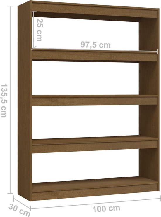vidaXL Boekenkast/kamerscherm 80x30x123,5 cm gerookt eikenkleurig