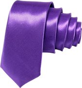 Fako Fashion® - Cravate Skinny - Uni - 145cm - Violet foncé