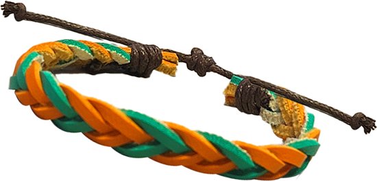 Fjesta© Kruikenstad leren armband - Gevlochten