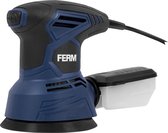 FERM - ESM1015 - Excentrische schuurmachine - 125mm - 300W - Variabel toerental - 6.000-13.000/min - 3 meter kabel - Stofopvangbak - Softgrip - Klitteband zool - Rondschuurmachine