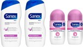Sanex Pro Hydrate SET Gel Douche + Dermo Invisible Deo Roller 2 + 2