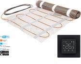 Solidparts Kit de chauffage au sol électrique 1,0 m2 avec thermostat WiFi Zwart