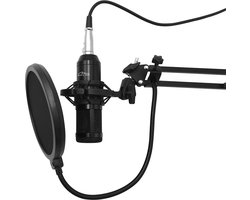 Media-Tech - condensatormicrofoon, verstelbaar statief met accessoires - MT397K