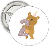 Button Beer 2 jaar - 2 - beer - bear - button - badge - verjaardag