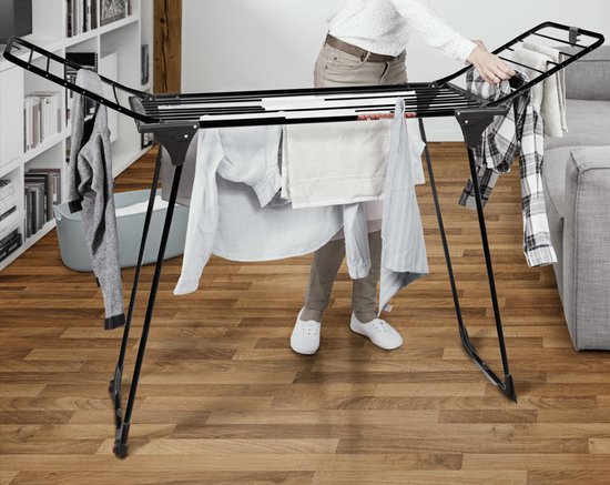 Vileda King Ultimate Droogrek (Black Edition) - Tafel Droogrek - 20 m drooglengte - XXL waslijnen