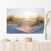 Canvas Schilderij Zonsondergang aan Zee