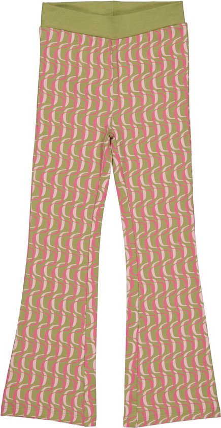 Meisjes flair broek - Bura - AOP roze gestreept