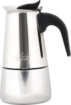 Any Morning Coffee Percolator - Espresso Maker voor Inductiekookplaat - Koffiezetapparaat - Moka Pot - 6 Kopjes Koffie - RVS - 300 ml