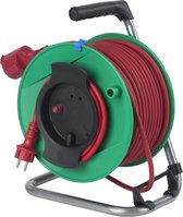 AS Schwabe Kabelhaspel met rubberen kabel, 50 m, rood, 285 mm diameter