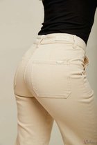 Pantalon Toxik3 taille haute coupe droite beige