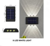 2 stuks zonne energie wandlamp- Wit Licht- Tuin verlichting-IP65 waterdicht-warm wit licht-Met dag en nacht sensor-zwart