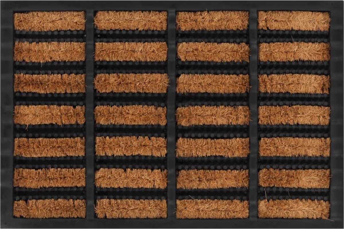 vidaXL - Deurmat - rechthoekig - 40x60 - cm - rubber - en - kokosvezel