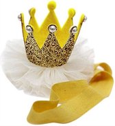 CHPN - Haarbandje - Haarkroontje - Kroontje - Goudkleurig - Meisjes - Haar accessoire - Kroon - Verjaardag - Cadeautje - Haar accessoire - Accessoires