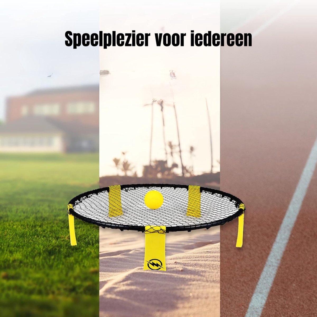 Spikeball - Set - Filet de jeu - 3 Balles - Pompe - Sac de rangement - Roundball