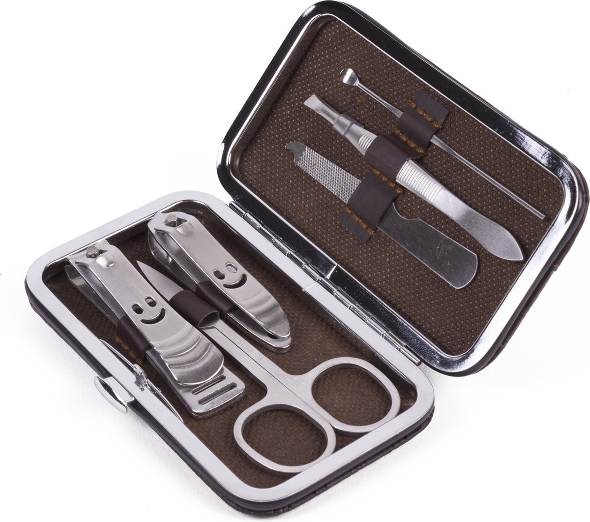Goedkoopste Jumada's - 6-delige RVS Manicure Set | Hoogwaardige Kwaliteit | Perfect voor op Vakantie of Reis | Inclusief Etui |