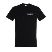 Security T-shirt - T-shirt zwart korte mouw - Maat XL