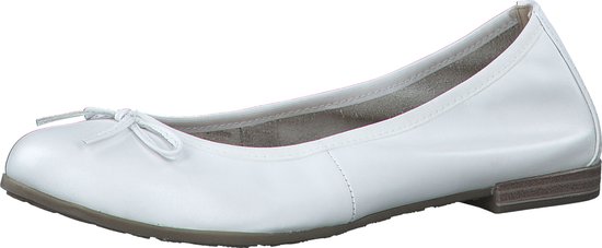 MARCO TOZZI premio Leather, Insole Leather + Feel Me Dames Ballerina's - WHITE - Maat 40