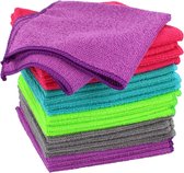 20x microvezeldoek, schoonmaakdoek voor huishoudelijk, auto, pc en mobiele telefoon, herbruikbare schoonmaakdoekjes gemaakt van microfiber in 5 kleuren