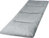 XL campingbed, veldbedonderlegger, 190 x 75 cm, martrat voor veldbed, inklapbaar, zacht en goed isolerende katoenen matras met hoogwaardige polyestervulling, grijs