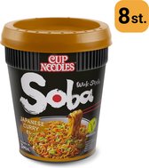 Nissin Soba Cup Japanese Curry 90 Gram - Voordeelverpakking - 8 stuks