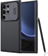 Geschikt voor Nillkin Samsung Galaxy S24 Ultra 5G - Back Cover - CamShield Camera Slider Hoesje - Zwart