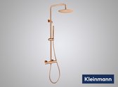 Kleinmann – Opbouw Regendoucheset – Geborsteld Brons – PVD coating – Vernet binnenwerk met keramische schijven