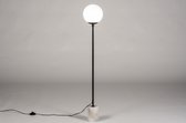 Lumidora Vloerlamp 74152 - MONZAA - E27 - Zwart - Wit - Metaal - ⌀ 19 cm