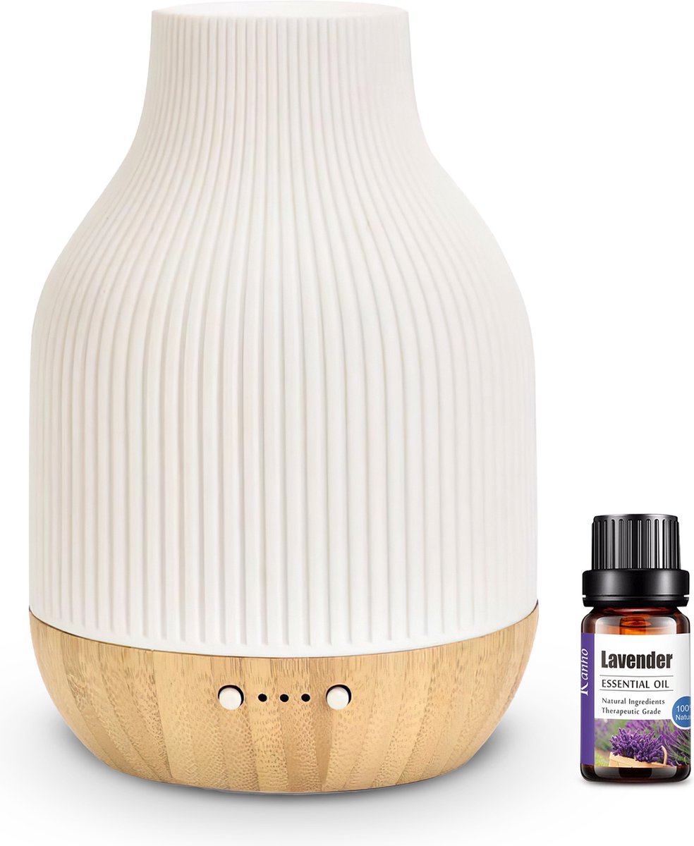 Goedkoopste Aroma Diffuser - Luchtbevochtiger - Aromatherapie - Verstuiver etherische olie - Luchtbevochtiger - Geurverspreider - Aromadiffusers - Vernevelaar - inclusief geurolie - Bamboe Keramiek - Mobstore