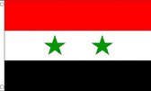 CHPN - Drapeau - Drapeau de la Syrie - Drapeau syrien - Drapeau de la communauté syrienne - 90/150CM - Drapeau de la Syrie - Drapeau de la Syrie - Damas - Sans bâton