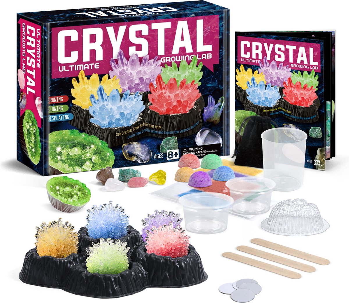 Scheikunde experimenteerset wetenschap speelgoed experimenteren experimenten voor kinderen experimenteerdozen kristalen kweken crystal growing T2471G